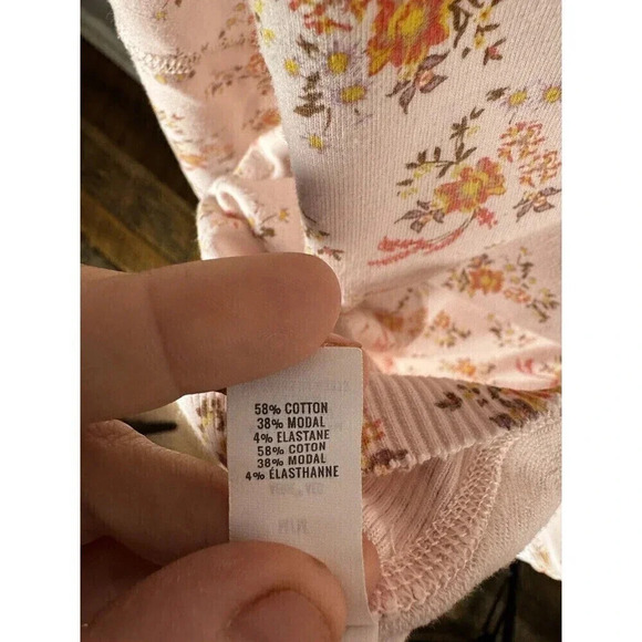 Aerie Cropped Sweatshirt Pink Oversized Relaxed Fit M Long Sleeve Boat Neck Top - Picture 7 of 7